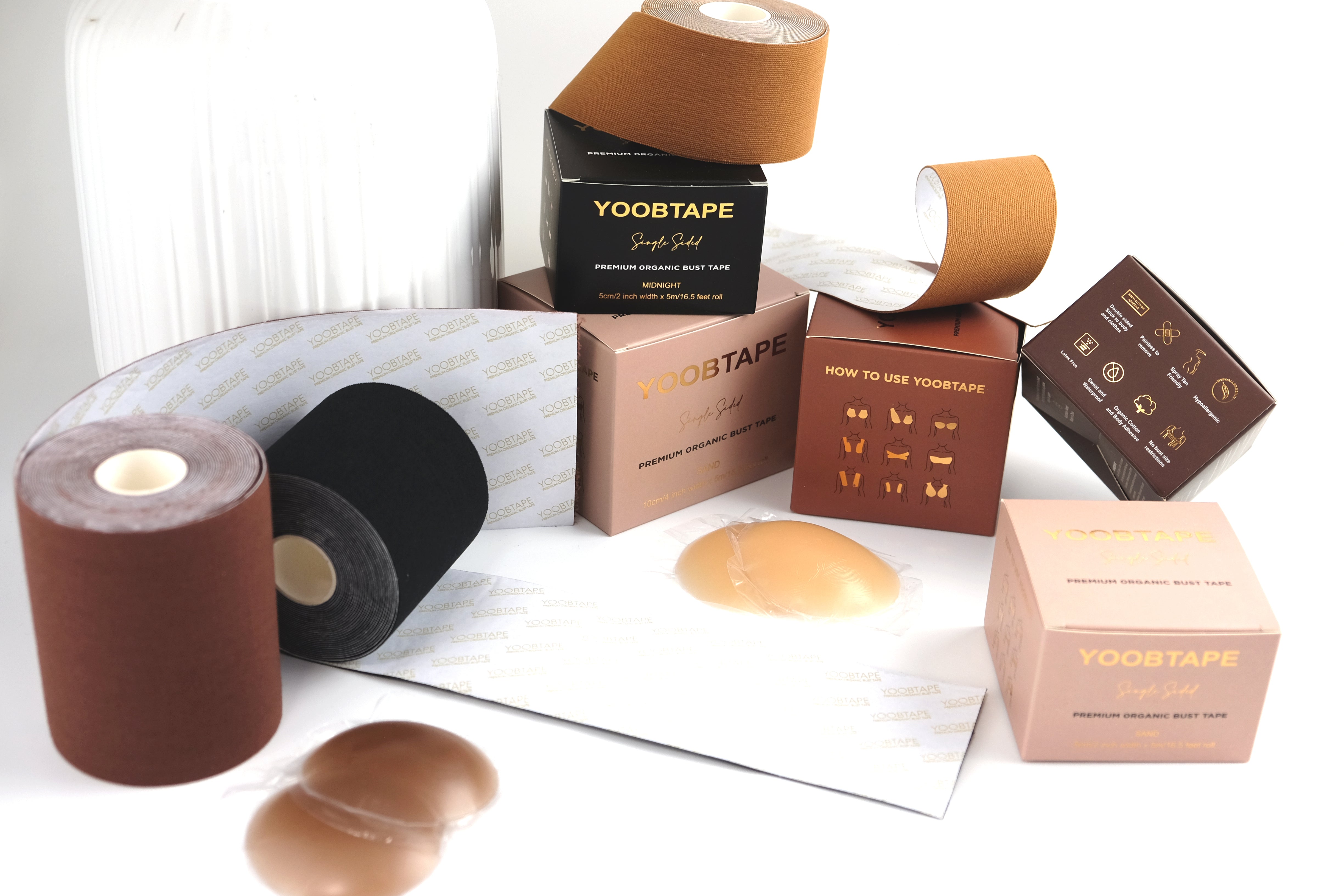 YOOBTAPE Premium Double Sided Bust Tape - Cocoa