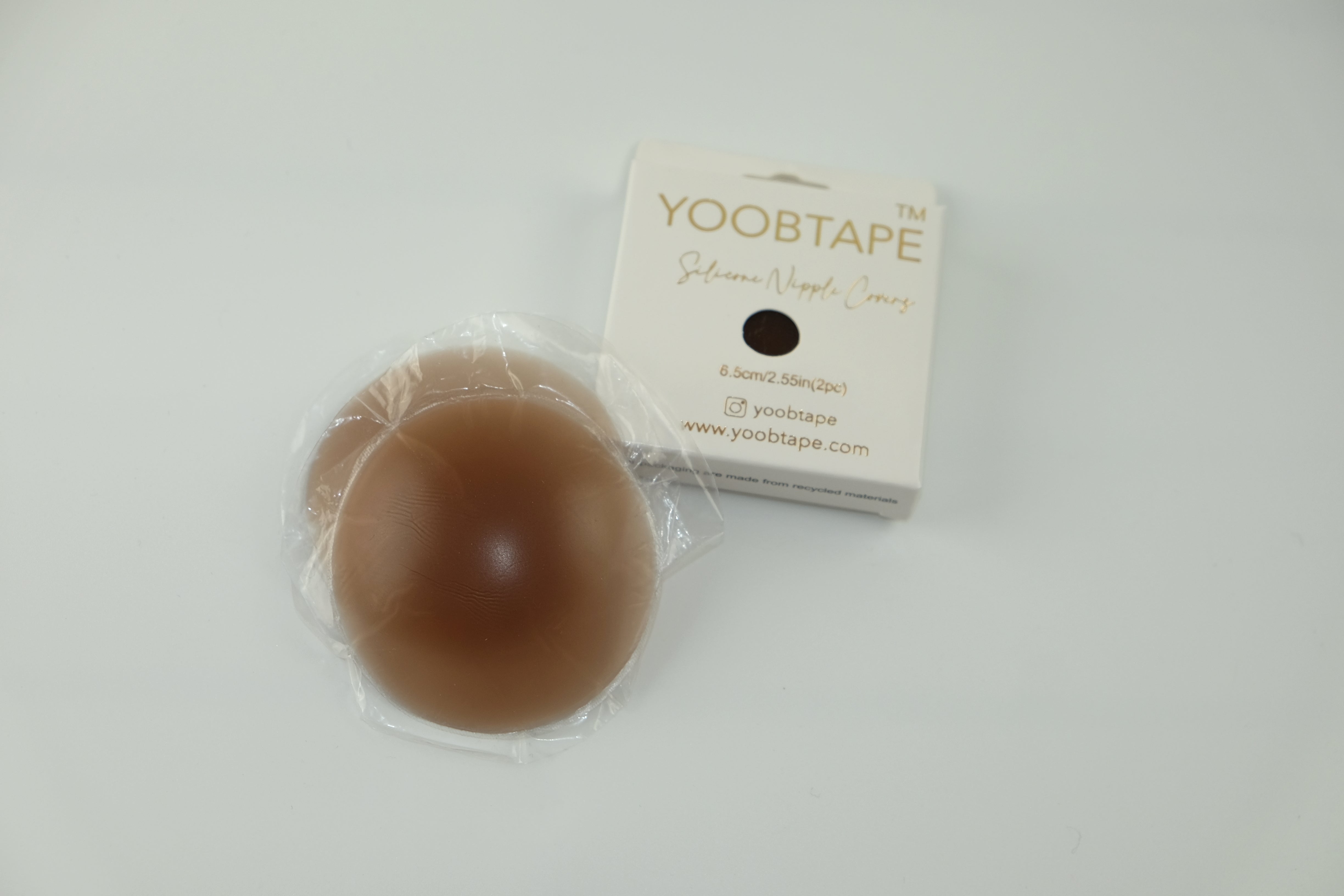 YOOBTAPE 6.5cm/2.55in Soft Silicone Nipple Covers - Espresso