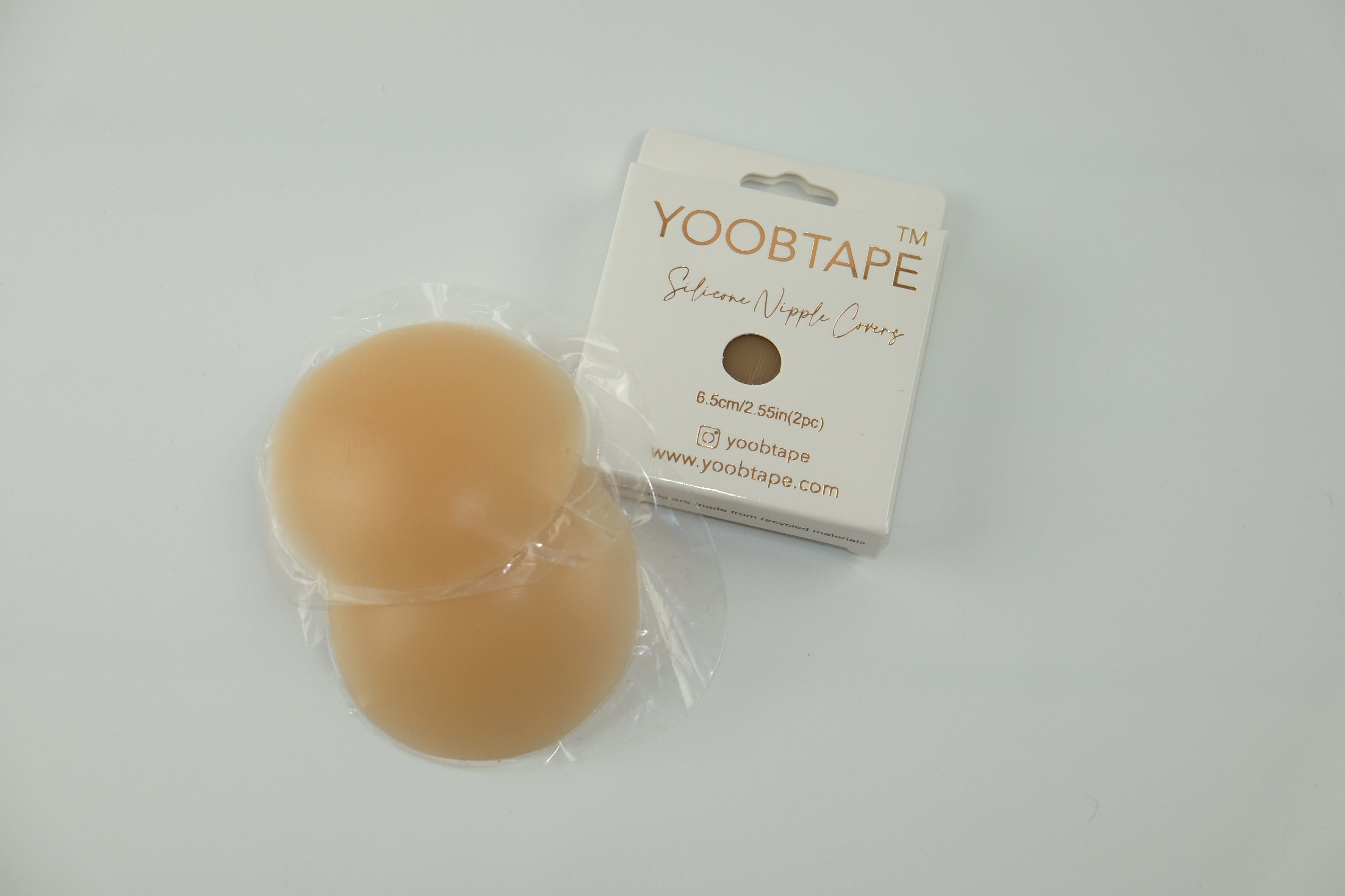 YOOBTAPE 6.5cm/2.55in Soft Silicone Nipple Covers - Sand